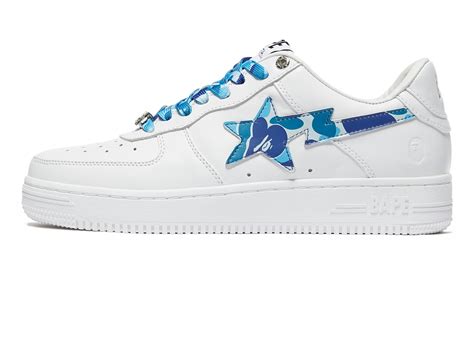 bapesta white and blue camo.